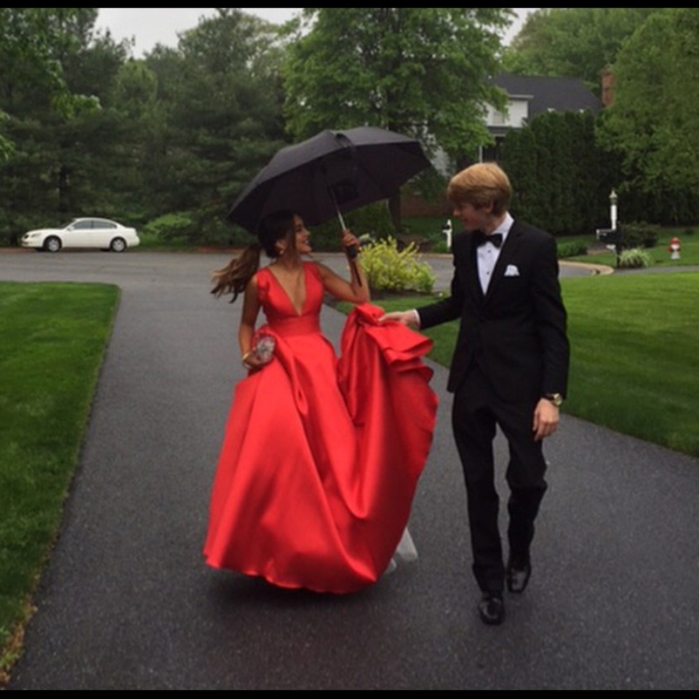 Size 0 red Jovani prom dress